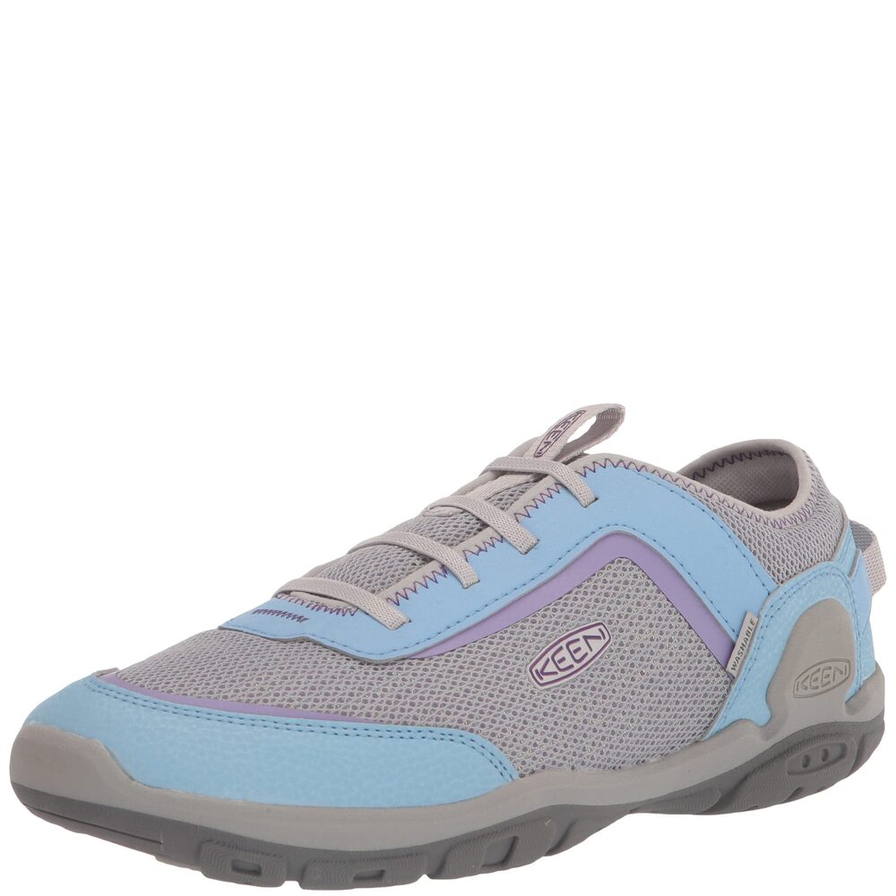 KEEN Kids Boys Knotch Tracer (Little Kid/Big Kid) Silver/Blue 7 Big Kid M